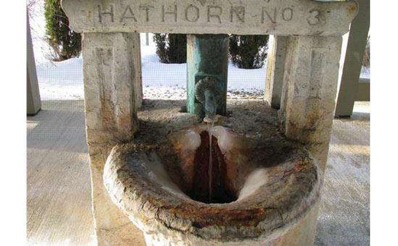 hathorn spring no. 3 with its name carved into its decorative housing