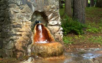 water gushing out of orenda spring
