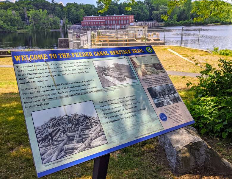 Feeder Canal Heritage Trail sign