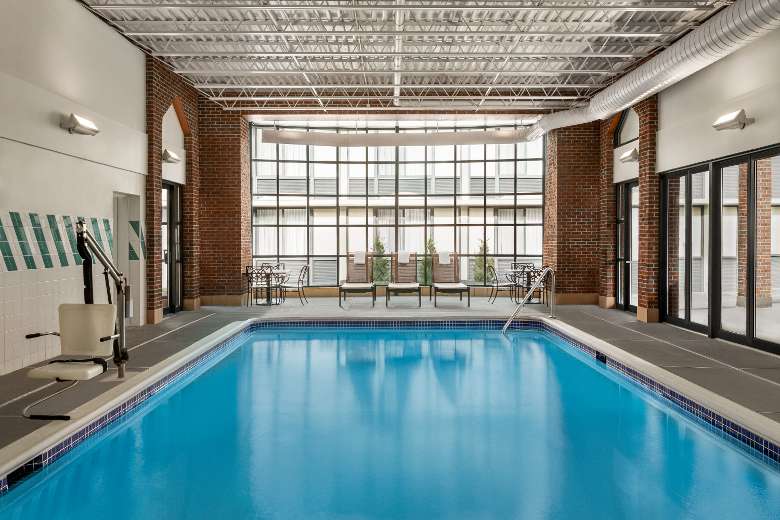 Our newly upgraded indoor pool features an accessible lift