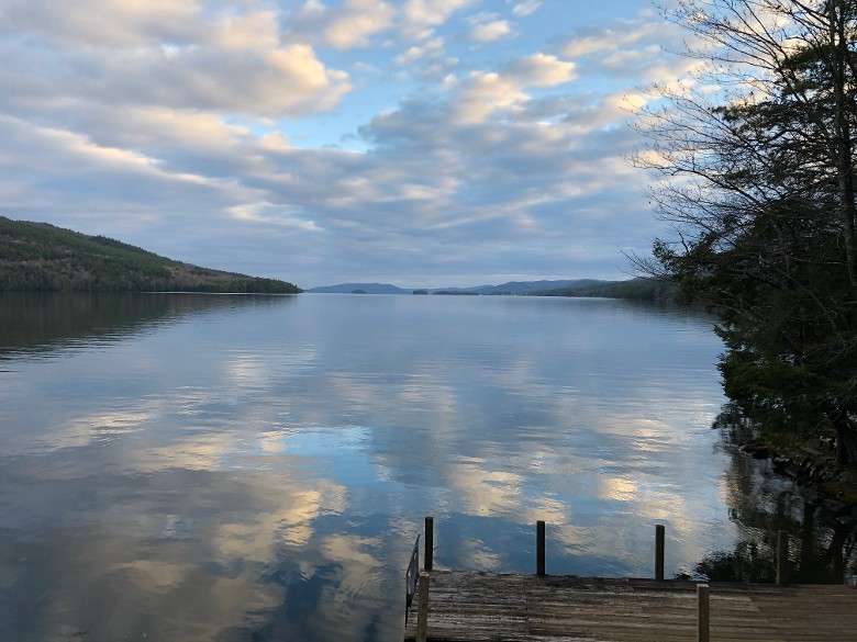 view of Lake George from a dock