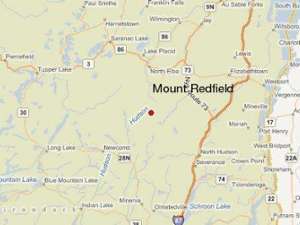 map showing mount redfield and other nearby landmarks