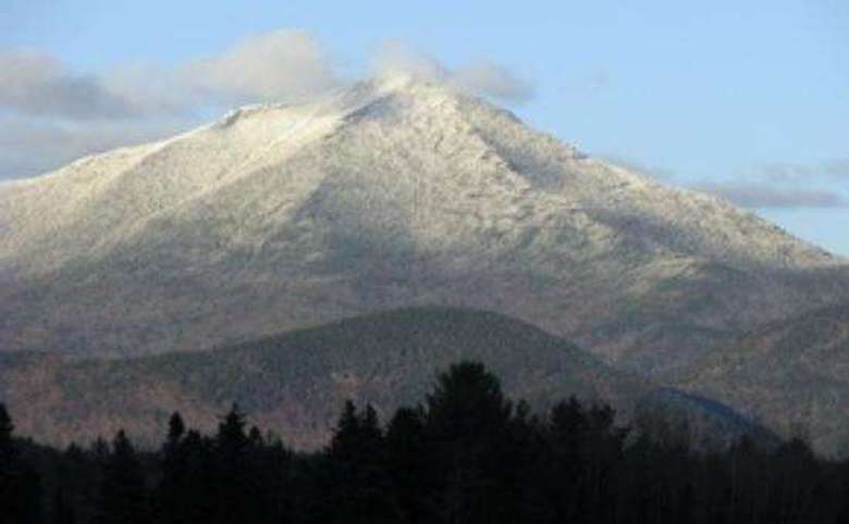 mountaintop covered in snow