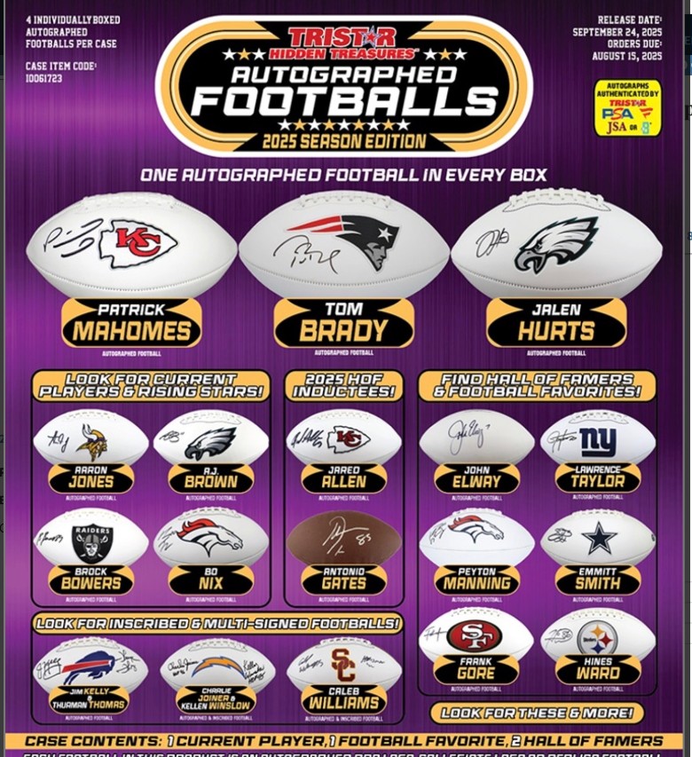 Autographed footballs