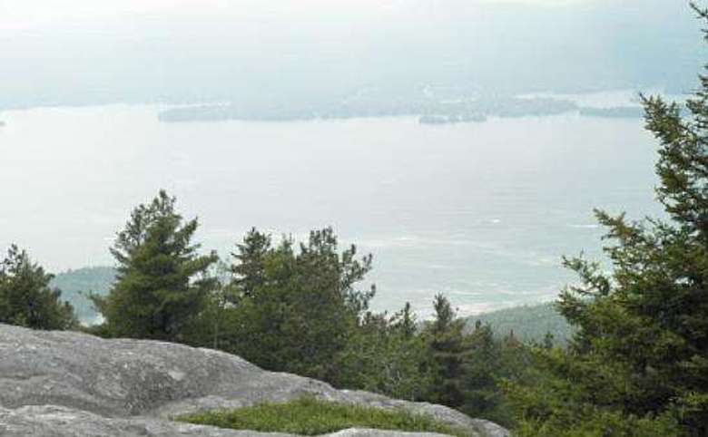view of lake george from the summit of buck mountain