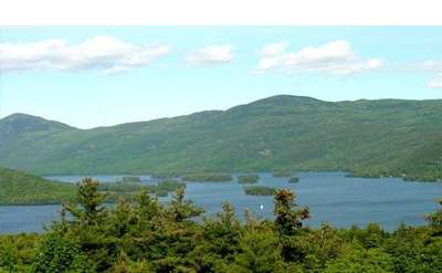 view of lake george from cat mountain