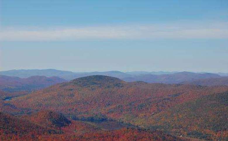 view from the summit of crane mountain in the fall