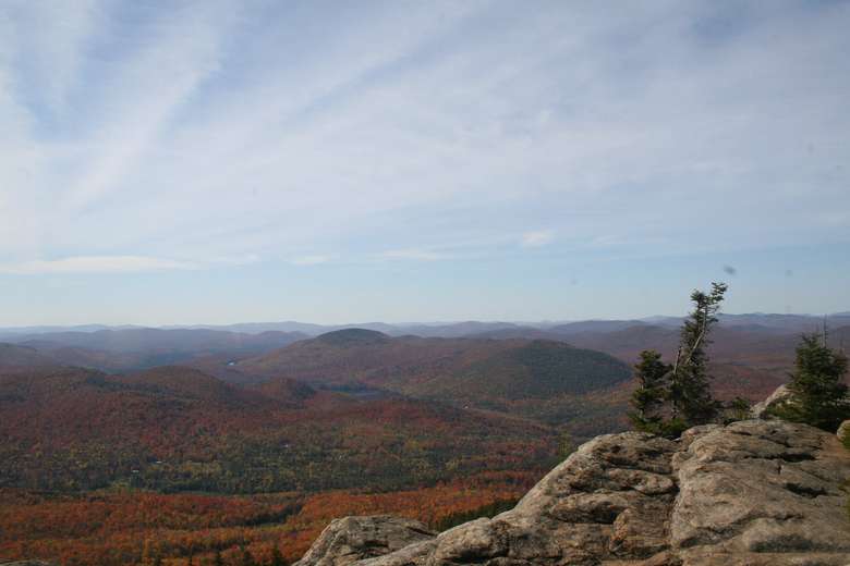 view from the summit of crane mountain in the fall