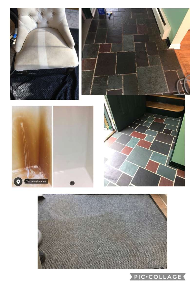 Collage of cleaning