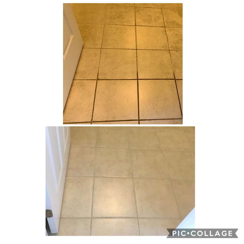 Before and after Tile and Grout Cleaning