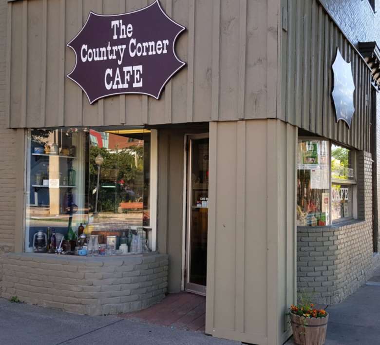 the outside of country corner cafe