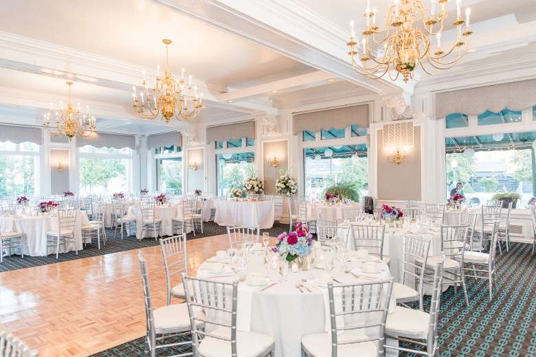 White Lion Room with tables and decorations