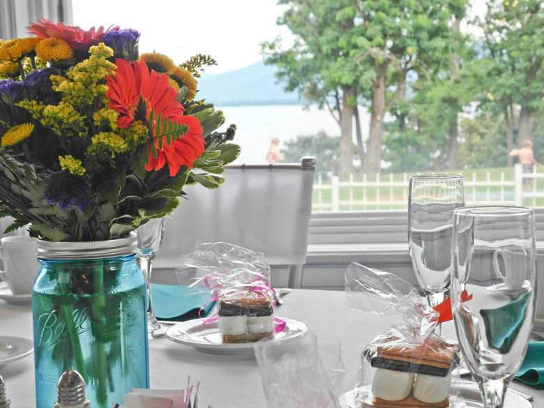 Table with view of the lake