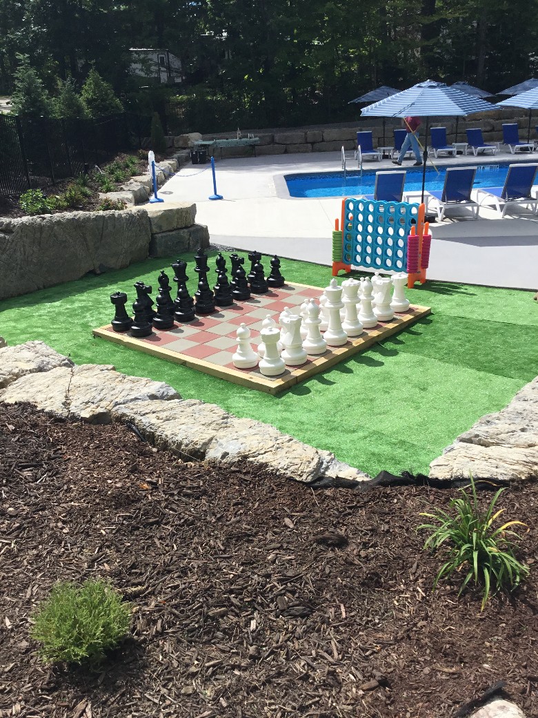 Outdoor Games - chess and connect four