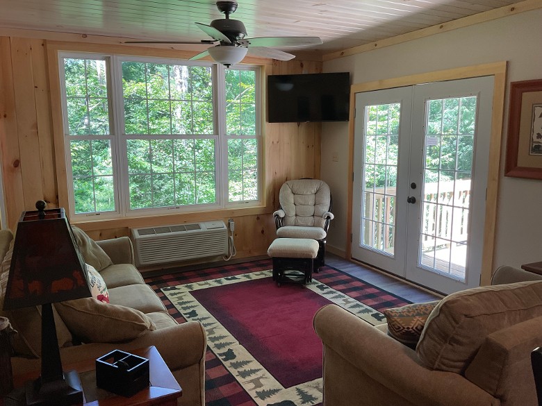 View of Beaver Den Cabin Living Room