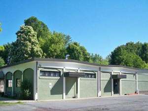 The exterior of Rodgers Island Visitors Center, a green building