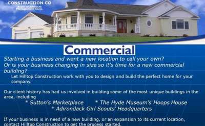 Slide about commercial construction