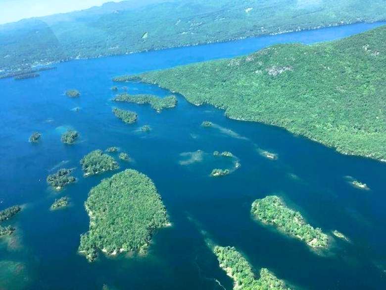 small islands in lake