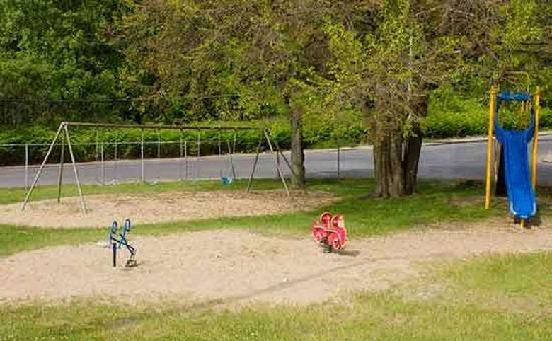 Swings, slides, and other playground toys