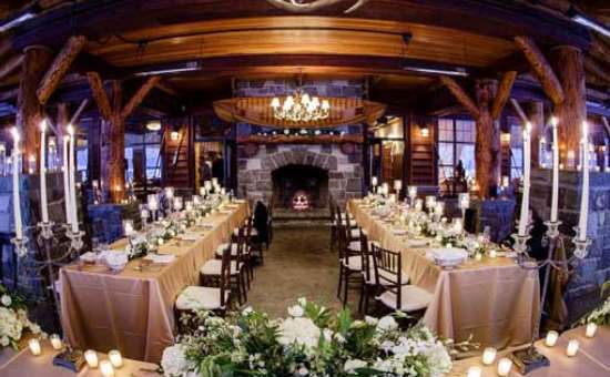 Unique Reception Venue At The Whiteface Lodge And Spa In Lake Placid Ny Dinner On The Mountain View Terrace