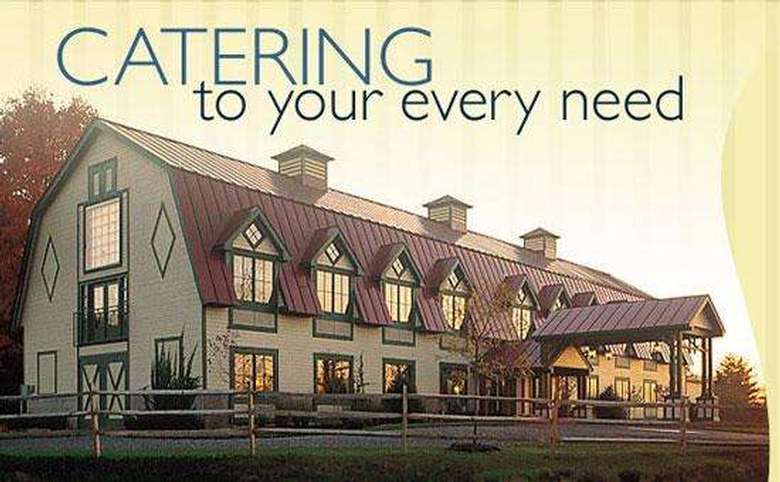 exterior of longfellows with text that says catering to your every need