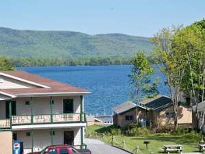 view of lake george on a sunny day