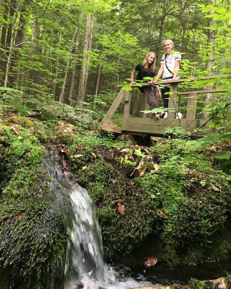 people stand by waterfall