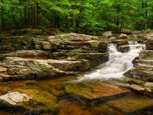 waterfall over rocks