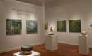 art gallery showing the organic form exhibition with sculptures and paintings on the walls