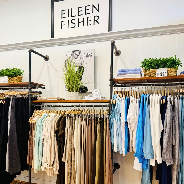 We proudly carry Eileen Fisher, featuring timeless, sustainable pieces designed for effortless elegance and everyday comfort.