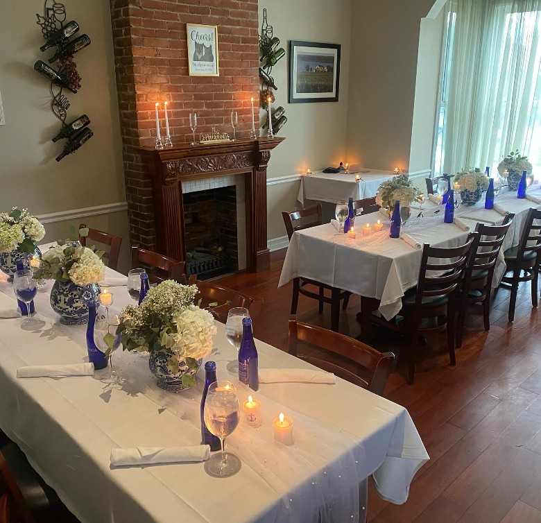 tables decorated for a special dining event