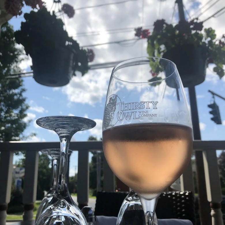 a half filled wine glass