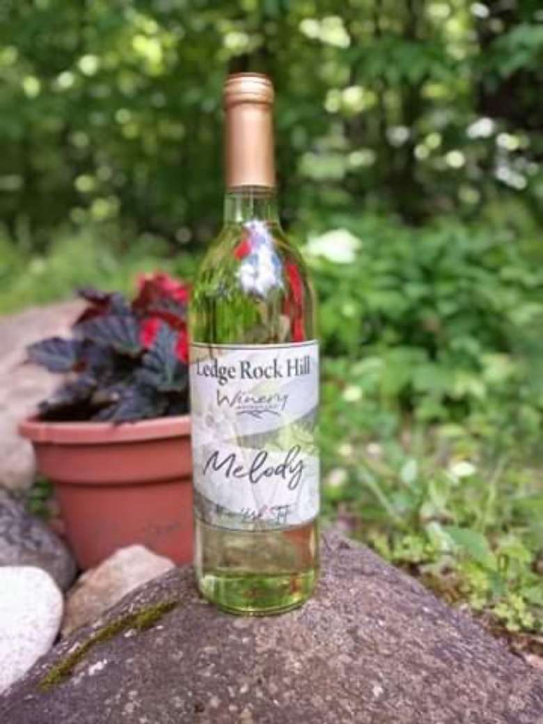 bottle of Melody wine
