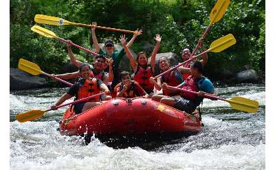 people on a raft