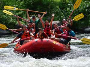 people on a raft