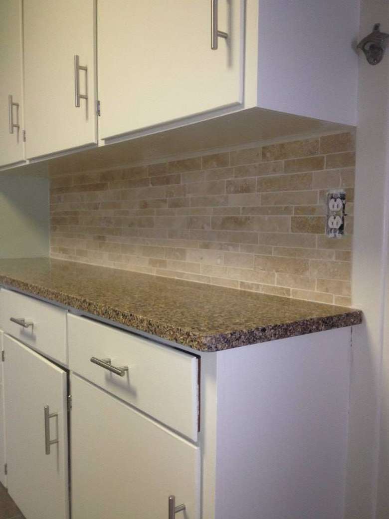 cabinets below and above