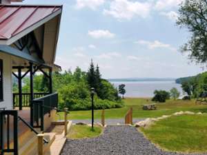 Main lodge overlooking piseco lake