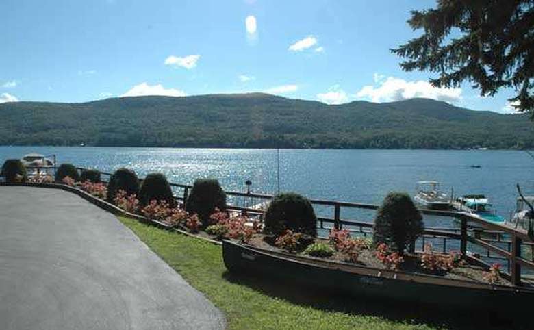 view of lake george on a sunny day