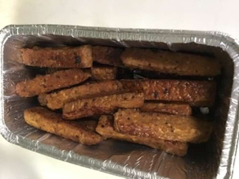 Grilled tempeh in a Smokey marinade