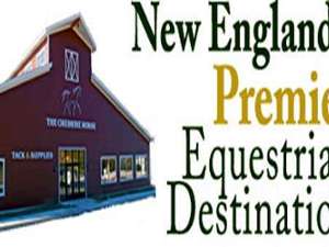exterior of the cheshire horse with text that says new england's premier equestrian destination