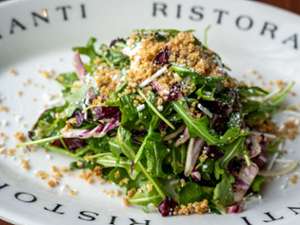 Italiana salad on a white plate
