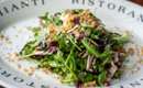 Italiana salad on a white plate 
