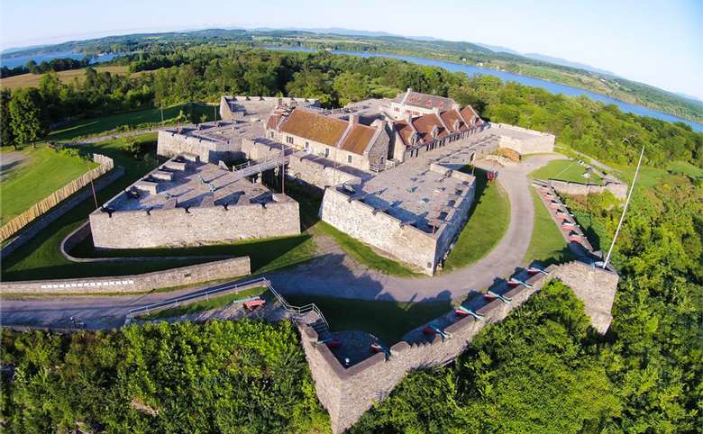 an aerial view of fort ticonderoga