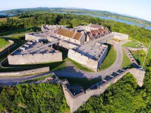 an aerial view of fort ticonderoga