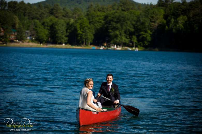 couple in a canoe