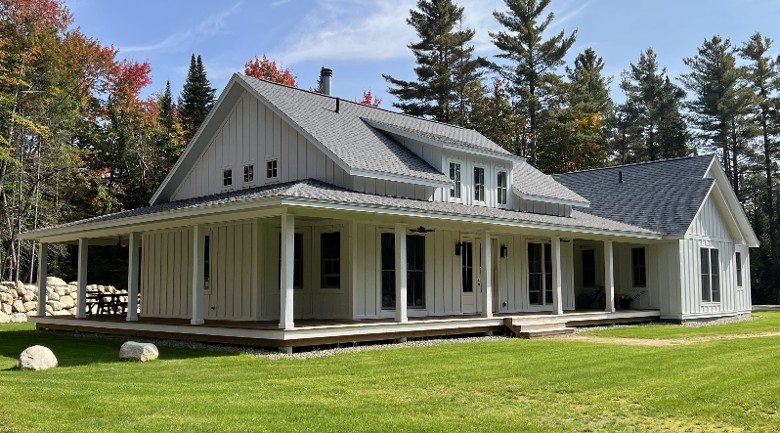 exterior of a white house