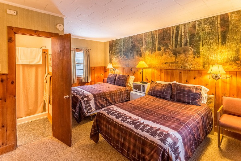 guest room with two beds