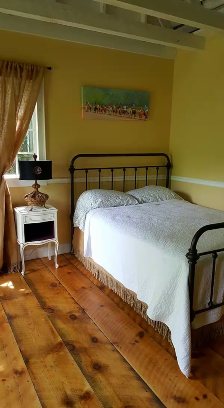 small bed in cottage