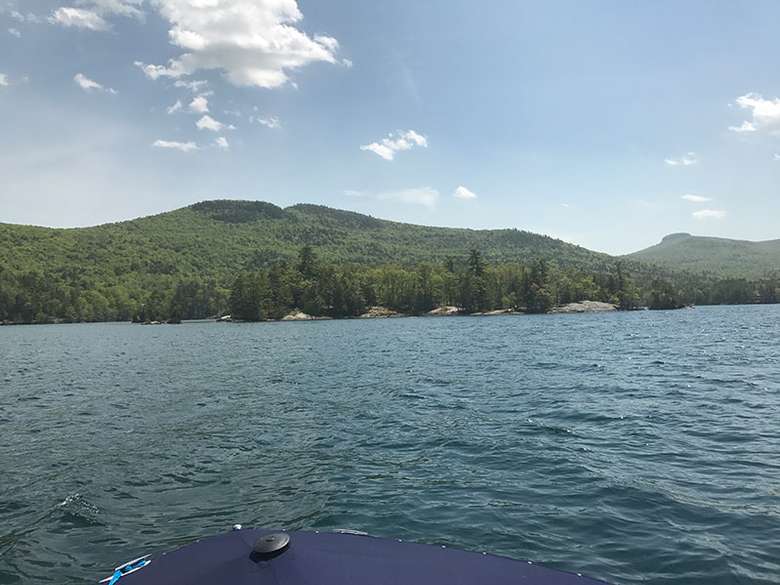 Approaching Agnes Island on Lake George