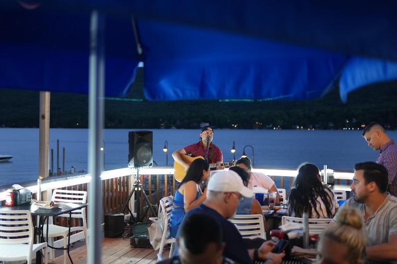 Enjoy live music all day at Lake George Beach Club, with daytime tunes and lively bands in the evening!